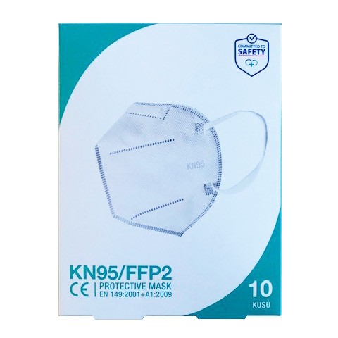 Respirátor KN 95 FFP2 10ks Respirátor KN 95 FFP2 10ks - Úklidové a ochranné pomůcky Zástěry, čepice, návleky, respirátor